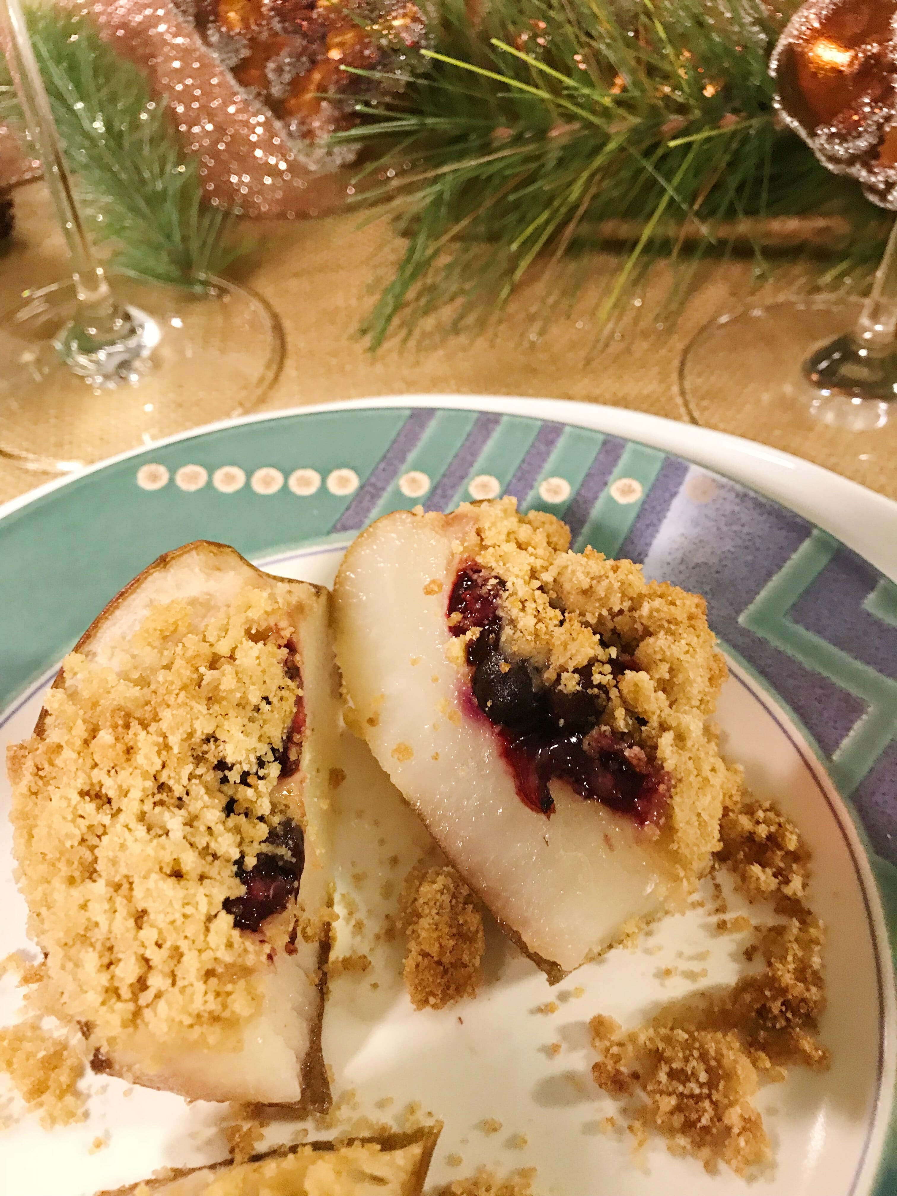 Roasted Pears with Blueberry Crumble Tanya's Kitchen